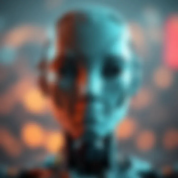 A robot displaying human-like expressions, showcasing empathy and creativity