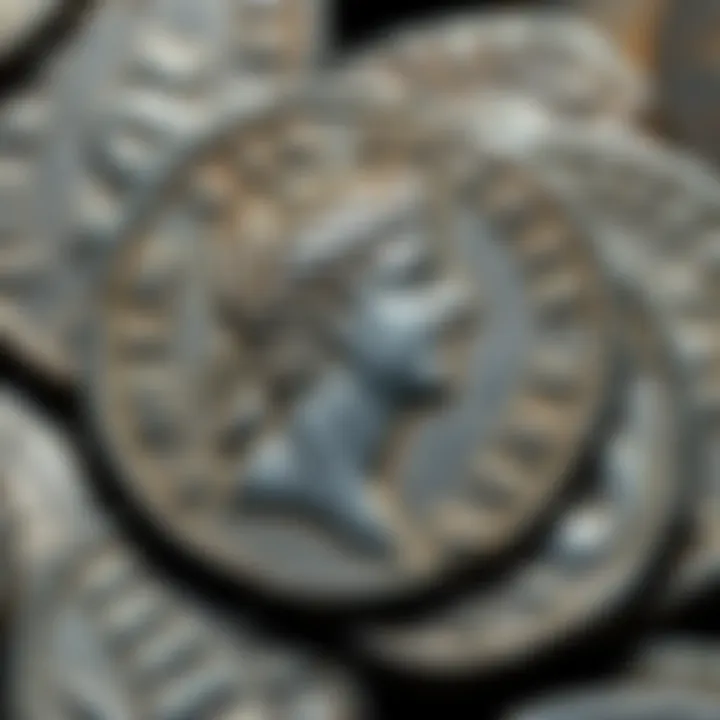 Roman Silver Denarii and Antoninianus A collection of Roman silver denarii and a Gordian Antoninianus displayed together, showcasing their intricate designs and historical features.