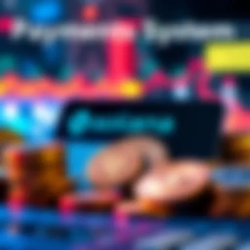 Graphic showing digital currencies with Solana logo and money symbols, reflecting the buzz about the rumored payment system on X