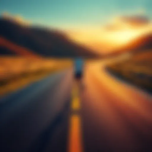 A determined runner pacing along a winding road, symbolizing a steady journey toward success