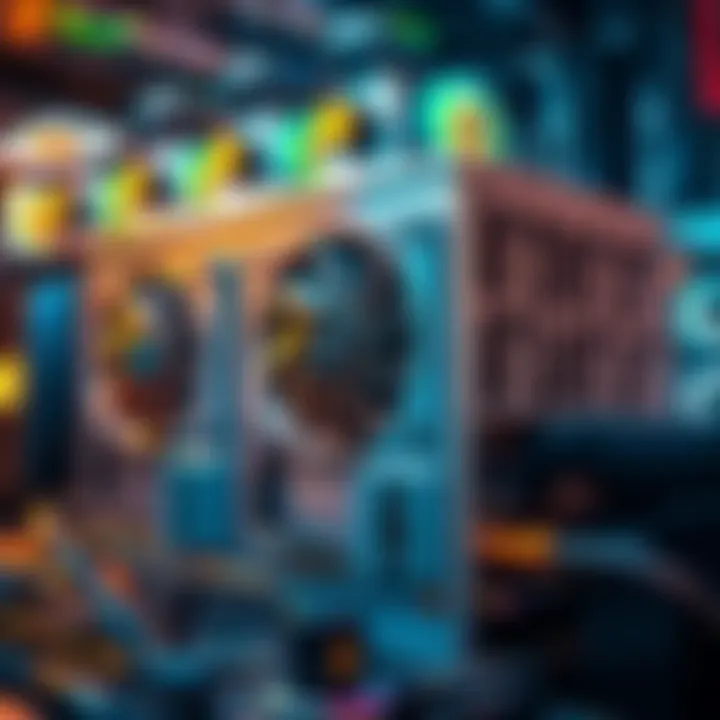 S19 XP Hyd Bitcoin Miner A close-up view of the S19 XP Hyd Bitcoin mining machine showcasing its cooling system and hardware setup, representing its efficiency in hydro mining.