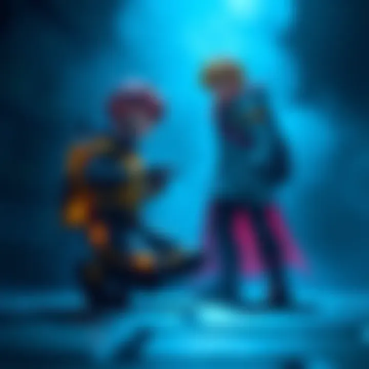 Saber and Gil strategizing while wearing different boot types, focusing on speed and health attributes.