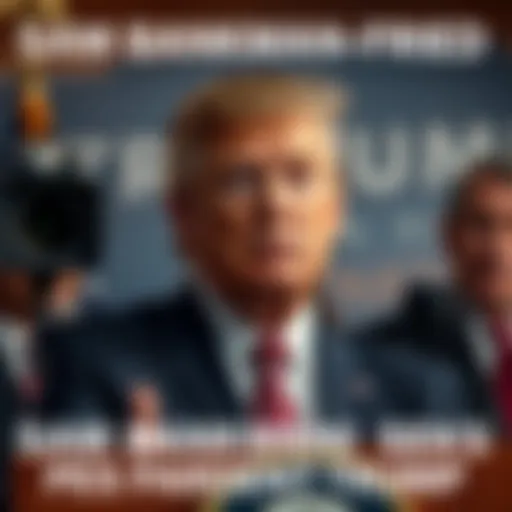 Sam Bankman-Fried at a press conference asking President Trump for a pardon, looking determined.
