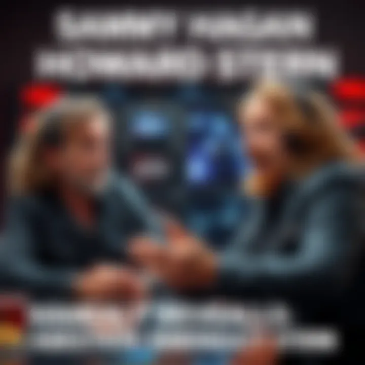 Sammy Hagar sharing his abduction story with Howard Stern, both engaged and surprised