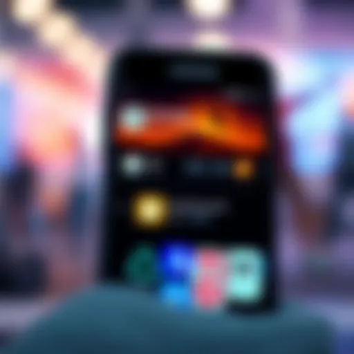 A smartphone screen displaying Samsung Store ads with automatic app downloads
