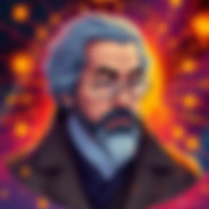 Illustration of Satoshi Nakamoto considering transferring Bitcoin to ZEC, with a background of quantum symbols representing advanced security features.