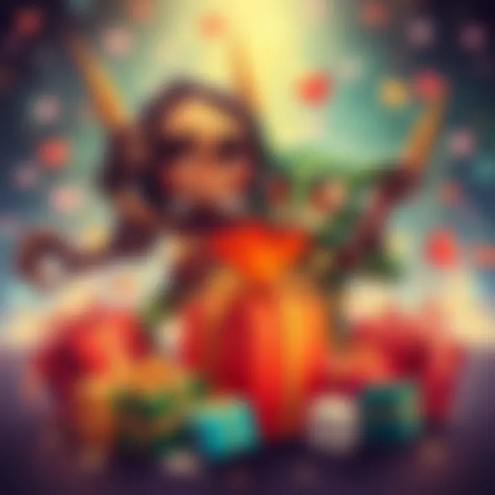 Illustration of Satoshi and Nurgle surrounded by colorful gifts symbolizing connection and love among people.