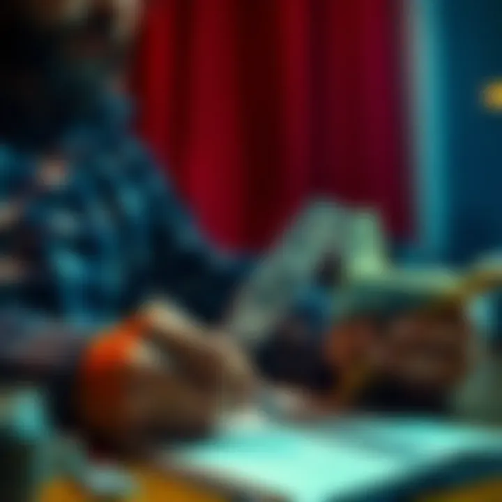 A person counting cash and writing in a notebook, planning to save money for a goal