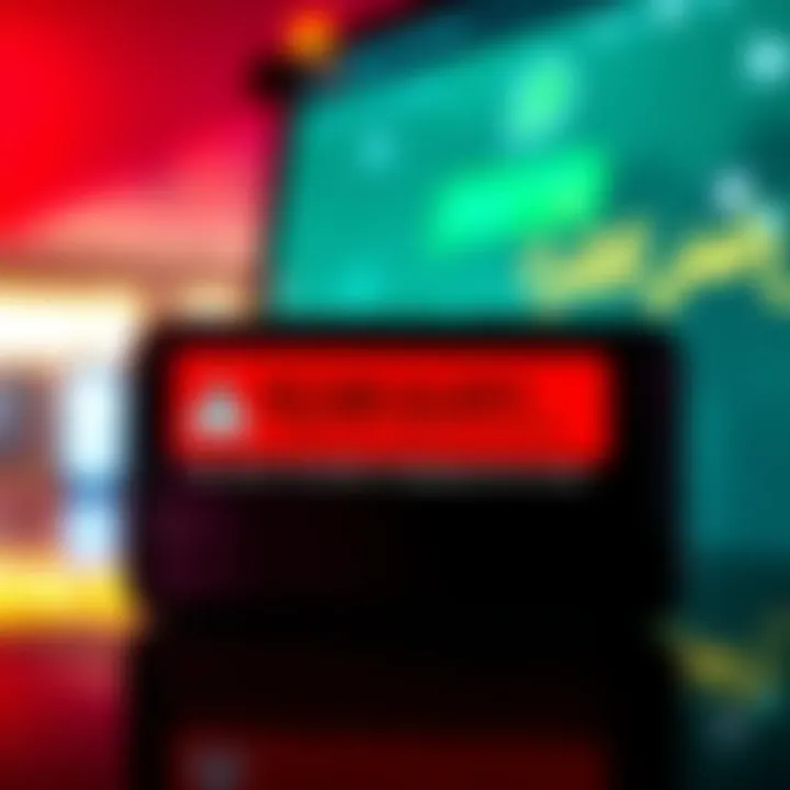 A warning message about a potential scam involving a 1M USDT deposit from Oman, displayed on a phone screen with a WhatsApp chat in the background.