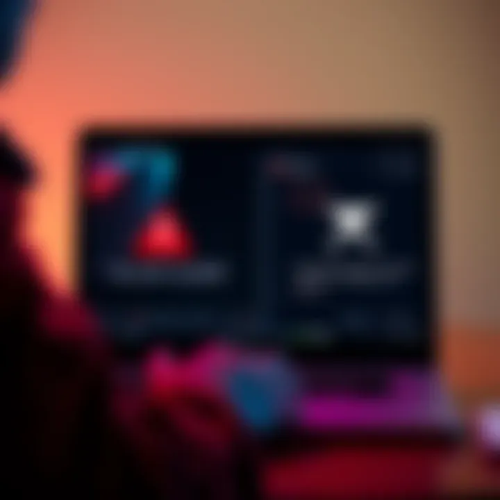 A person on a video call looking concerned about a laptop screen showing warning signs for malware in a GitHub repository