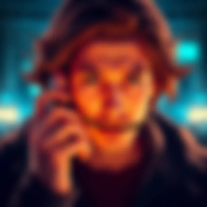 A concerned person holding a phone with a worried expression, representing the warning about scam calls related to Ledger wallets.