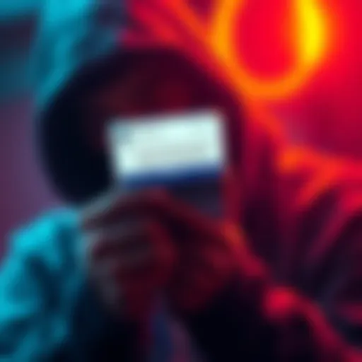A person looking at a suspicious message on their phone about Crypto.com support