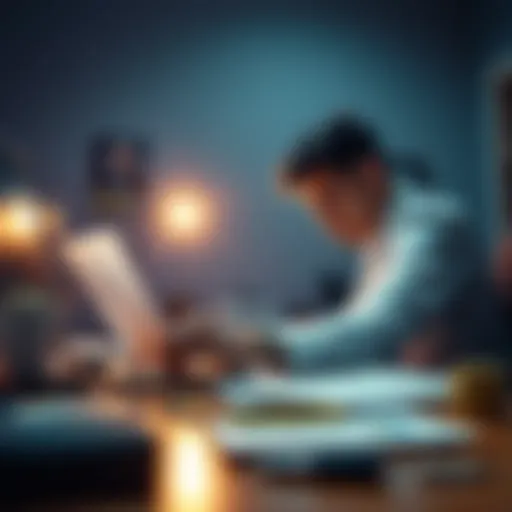 A person looking through a desk for their lost bitcoin key