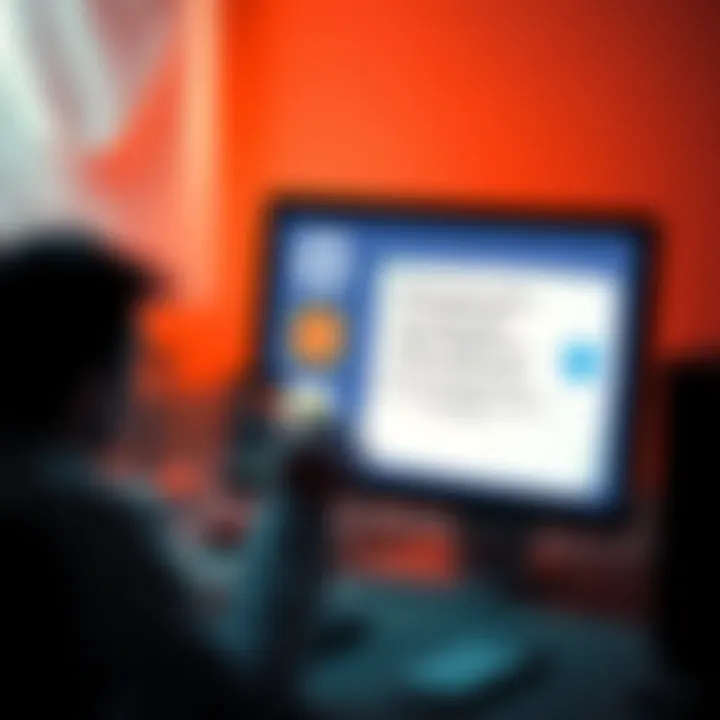 Person looking at a computer screen with a note about a seed phrase and various wallet app logos on display