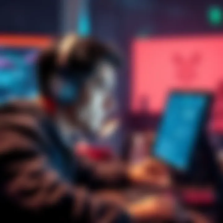 A concerned person looking at a computer screen with wallet information and recovery tools for XRP.