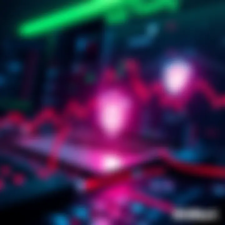Secure Crypto Trading A digital representation of a secure cryptocurrency platform featuring advanced technology like hybrid wallets and multi-signature systems.