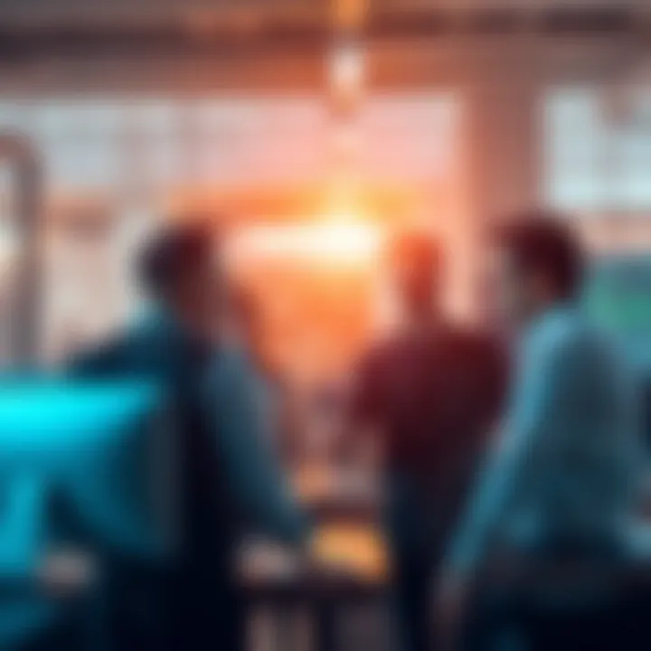 Secure Trading Platforms A group of experienced traders discussing safe exchange options at a modern workspace.