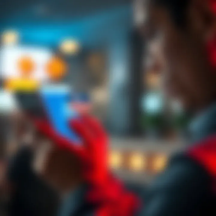 A person looking at a smartphone displaying a Facebook post with a highlighted seed phrase, showing concern and curiosity.