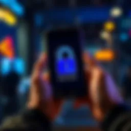 A person holding a smartphone displaying a seed phrase with a padlock symbol, representing the importance of keeping seed phrases secure in cryptocurrency.