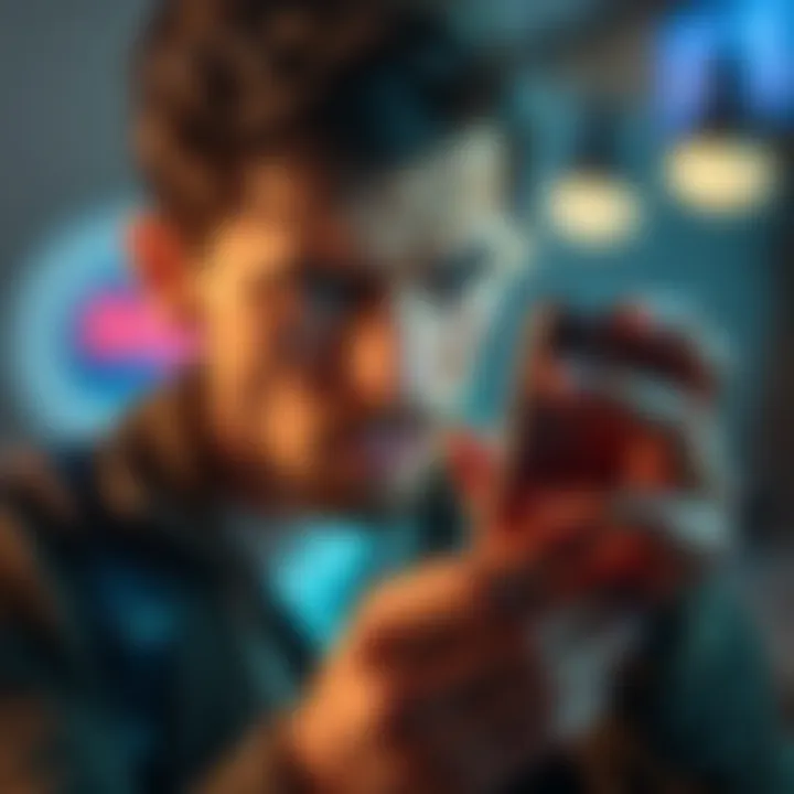 A person looking at a phone with a frustrated expression, seeking help to unlock Dough V2 without payment, showing a community support theme.