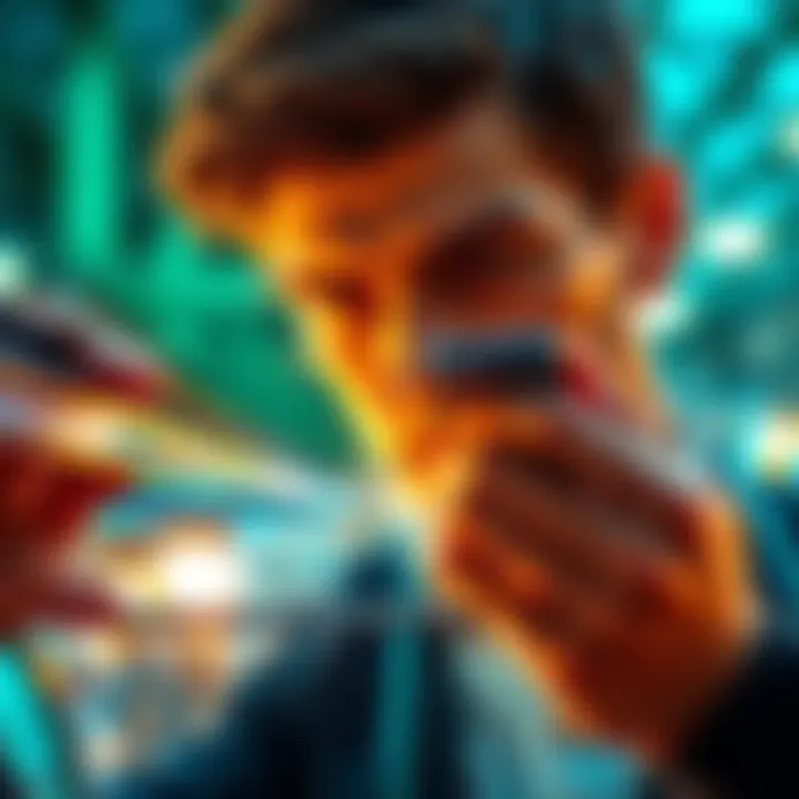 A person examining different types of rails, comparing options for a project