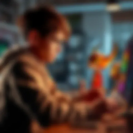 A person working on a digital design of a jak using Paint 3D, showing frustration with the tool.