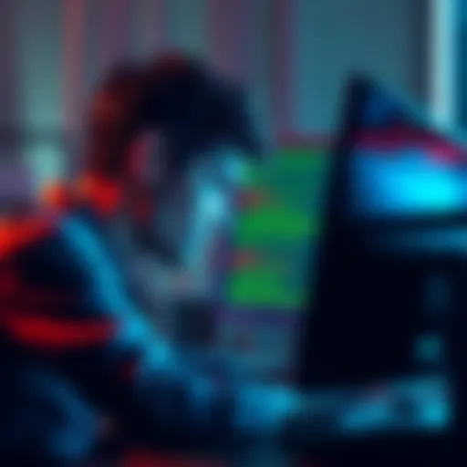 A frustrated person looking at their computer while trying to sell on Kryptonim, with error messages visible on the screen.