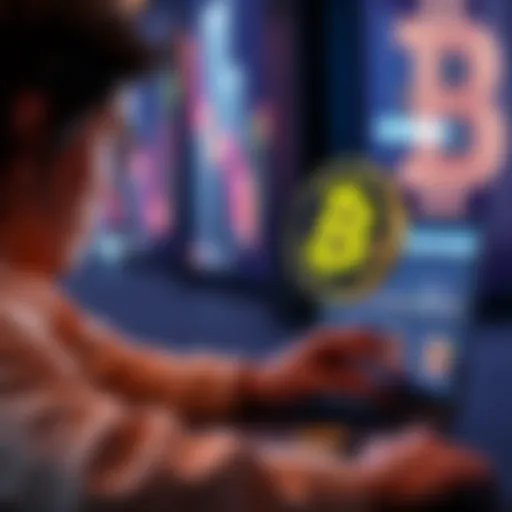 A person reviewing a guide on a laptop, focused on selling Pi coins safely and securely.