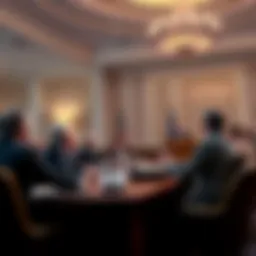 Senate Banking Committee members discussing the Clarity Act during a markup hearing with Ron Hammond present.