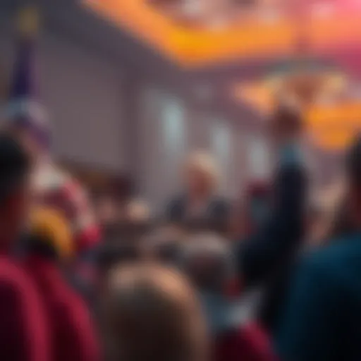 Senator Cynthia Lummis speaks at a podium about a proposed $300 tax exemption for Bitcoin use, surrounded by supporters and crypto enthusiasts.