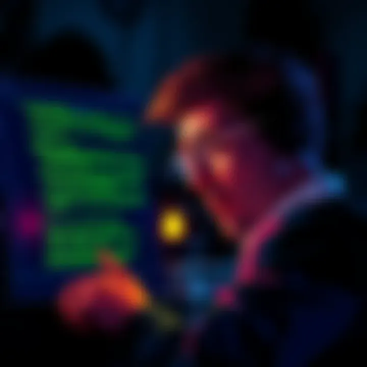 A person frustrated while trying to send cryptocurrency, showing a screen with error messages