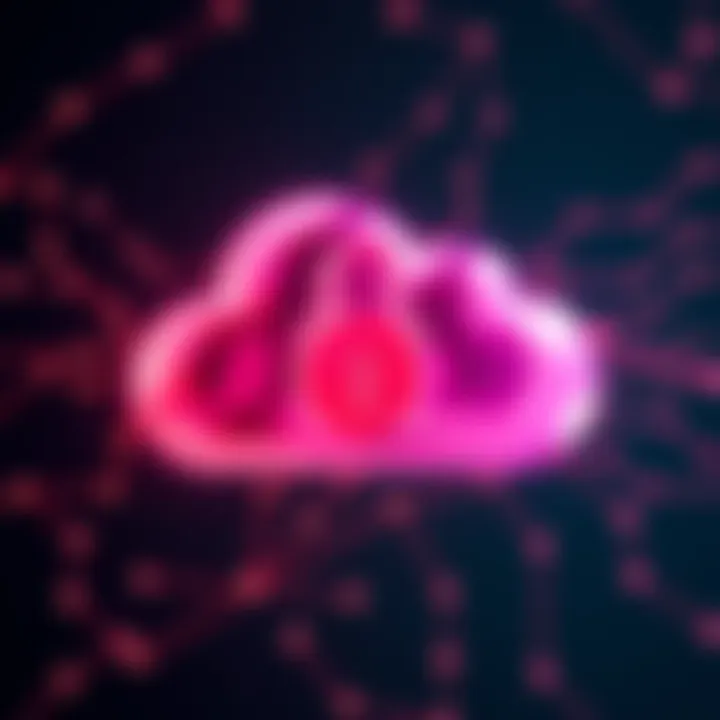 A visual representation of separating hosting services and secret management with cloud elements and a lock icon, showing potential cost-saving strategies.