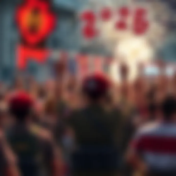 Members of the Shib Army celebrate the new year with banners and enthusiasm, showcasing community spirit and unity.