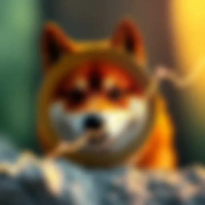 Graphic showing the Shiba Inu coin with a rising trend line overlaid, symbolizing potential investment gains by 2026.