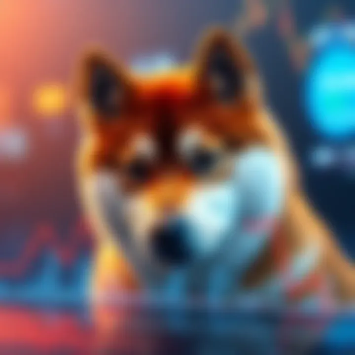 A chart illustrating the sharp drop in Shiba Inu's price, with traders monitoring support levels.