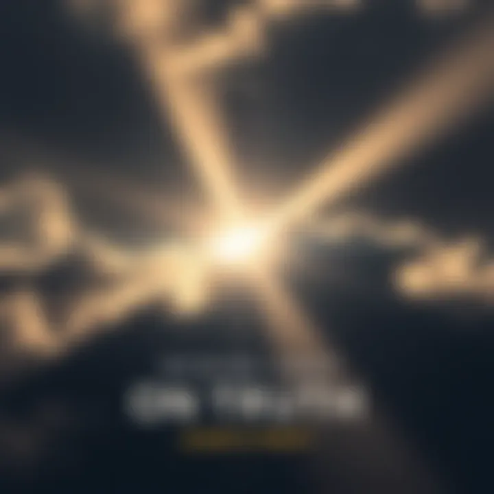 A bright light breaking through dark clouds, symbolizing truth emerging amidst confusion.
