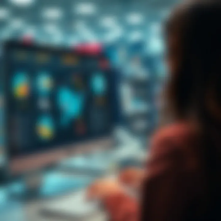 A shopper compares products on a computer screen showing multiple provider options in one place.