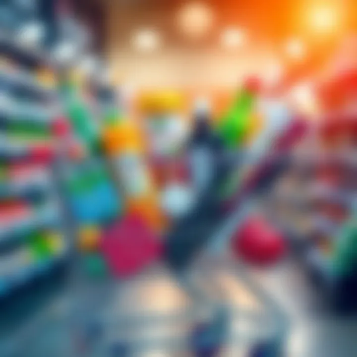 A shopping cart filled with various grocery items, showcasing essential products for smart buying decisions.
