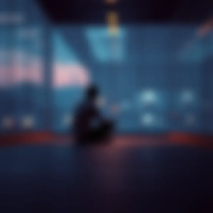 A person sitting quietly in a serene environment, reflecting on the power of silence in communication.