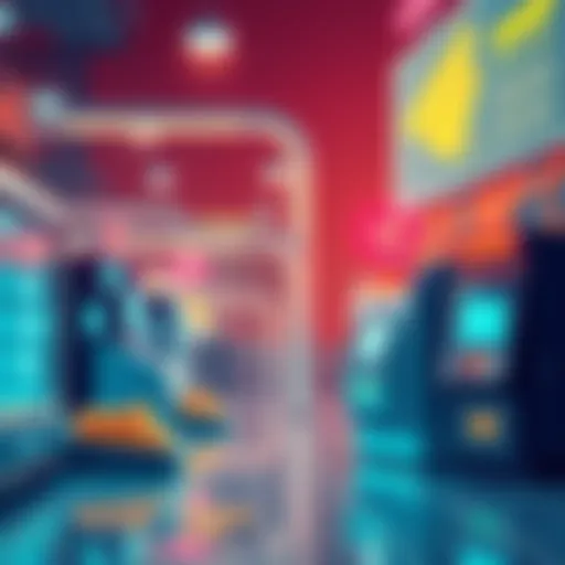 A digital illustration showing machine payment systems interacting seamlessly across different platforms and chains.