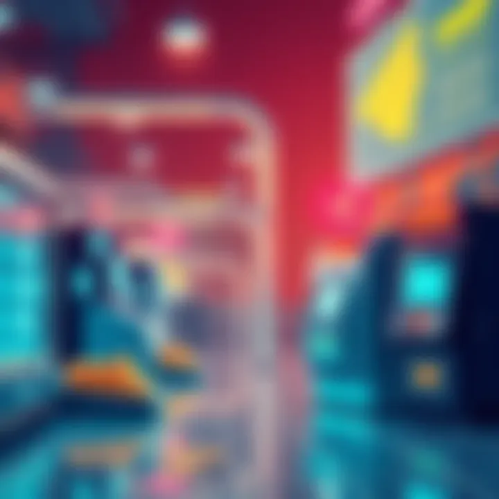 A digital illustration showing machine payment systems interacting seamlessly across different platforms and chains.