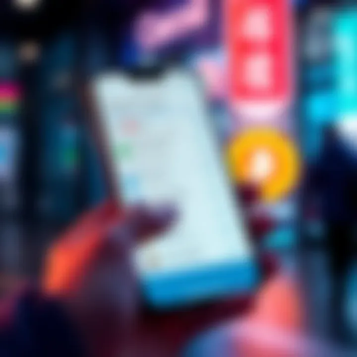Simplifying USDC Transfers A mobile app interface showing easy USDC transaction options with user feedback sections.
