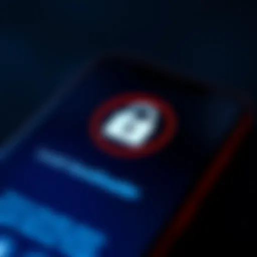 A close-up of a smartphone screen showing a locked bootloader symbol, highlighting security features