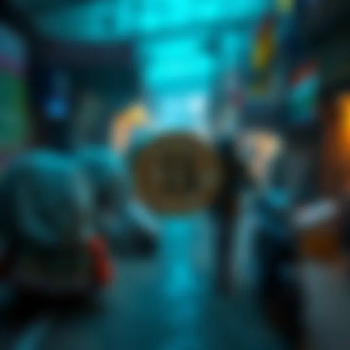 A visual showing digital currency symbols representing stablecoins with traditional money transfer methods in the background, highlighting the trend among smugglers in India.