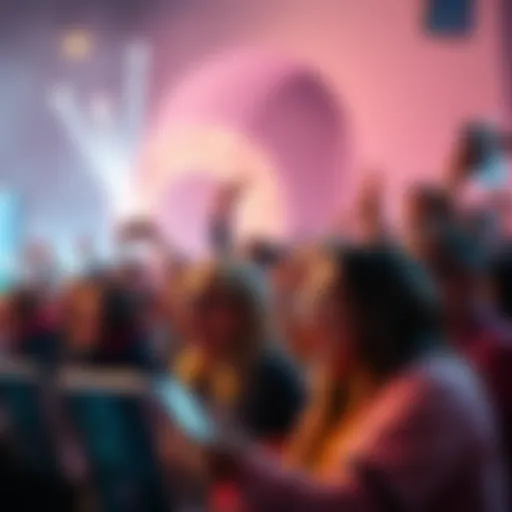 People reacting to unexpected events on social media platforms, showing excitement and surprise