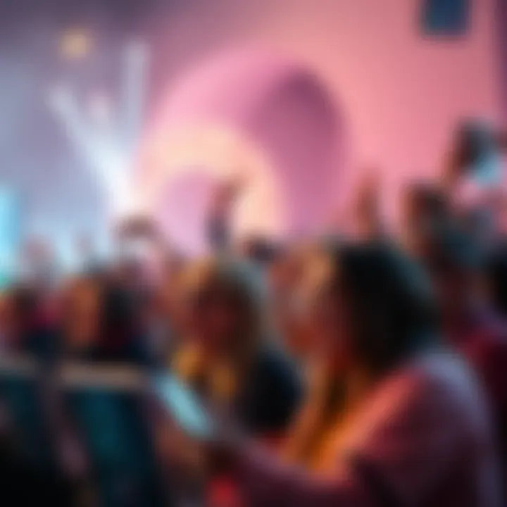 People reacting to unexpected events on social media platforms, showing excitement and surprise