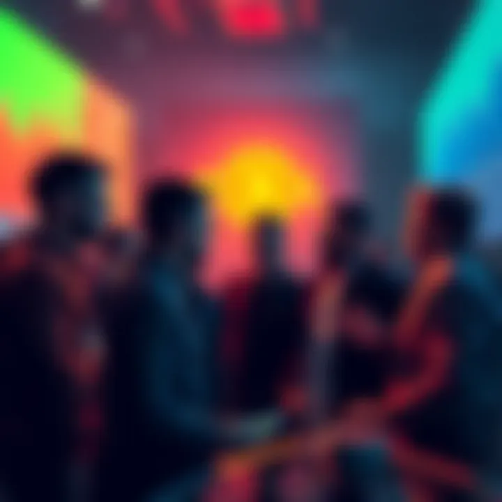 Group of $SOL holders discussing their price strategy during market fluctuations