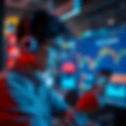 A beginner looking at various memecoins on a digital trading platform, showing different tokens and charts on the screen.