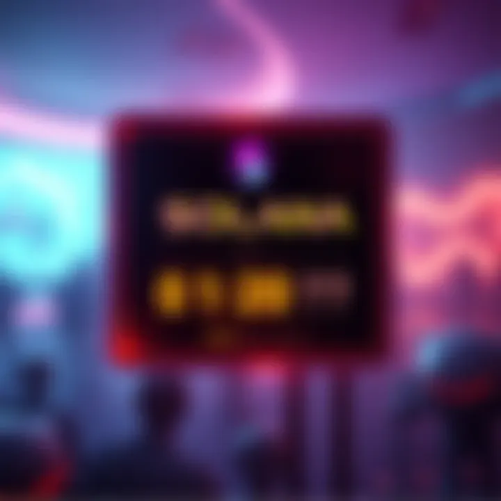 A vibrant graphic featuring the Solana logo with a countdown timer and question marks, indicating an upcoming announcement on October 20th.
