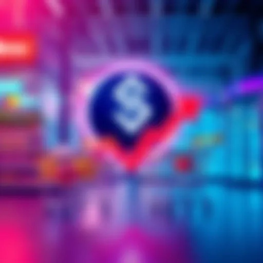 Illustration showing the Solana logo with a downward trend arrow and retail elements like shopping carts, symbolizing the transition from innovation to retail extraction in the blockchain space.